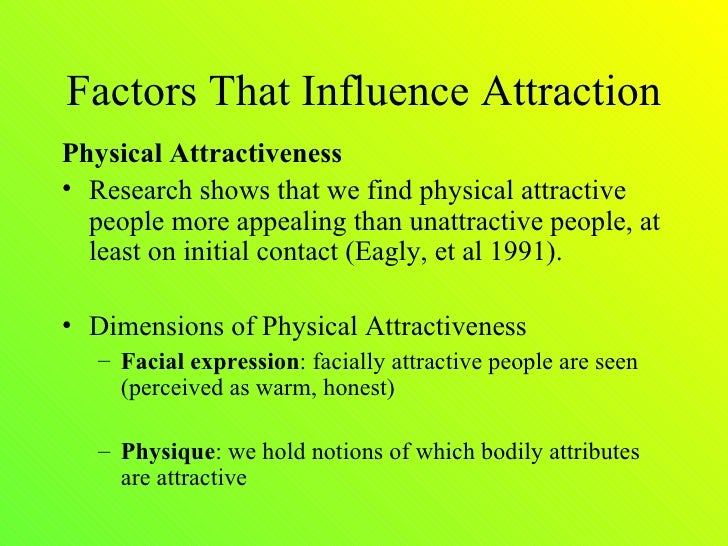 Physical attraction and relationships